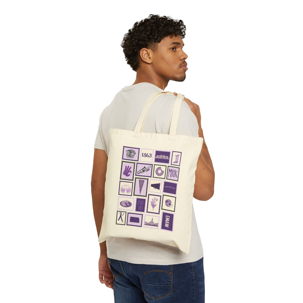 K-State Collage Tote Bag — College Team Canvas Tote