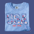 Floral USA Tee