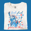 God Shed His Grace Patriotic Tee