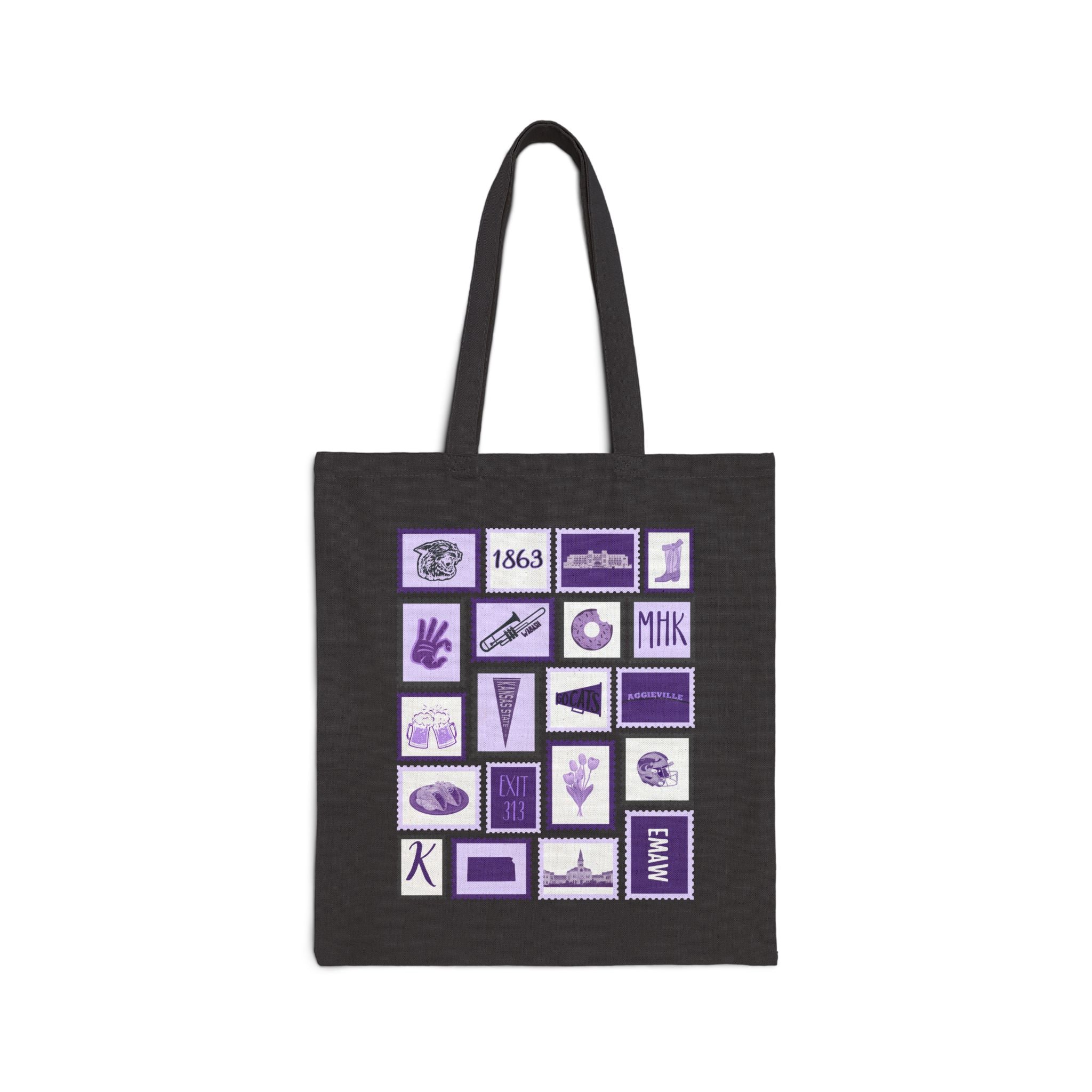 K-State Collage Tote Bag — College Team Canvas Tote