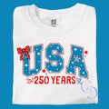 Blue USA Bow Tee