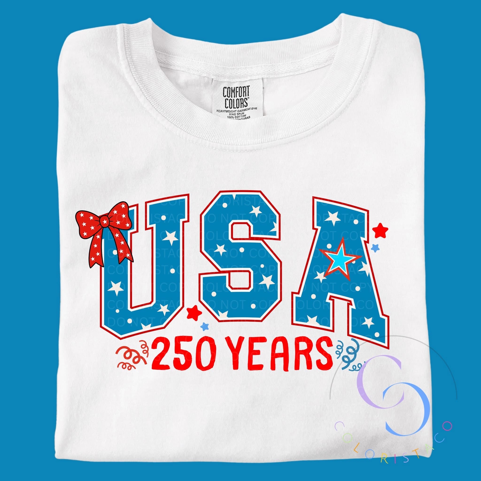 Blue USA Bow Tee