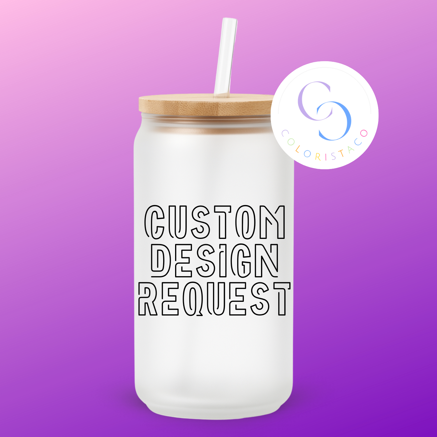 Custom 16oz Glass Cup