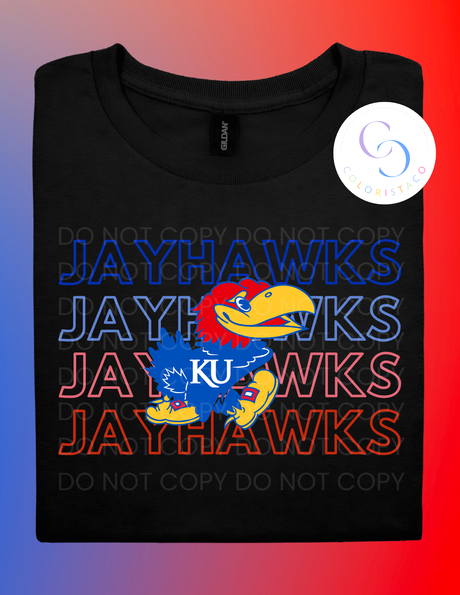 Jayhawks Game Day- Outline Repeat Tee