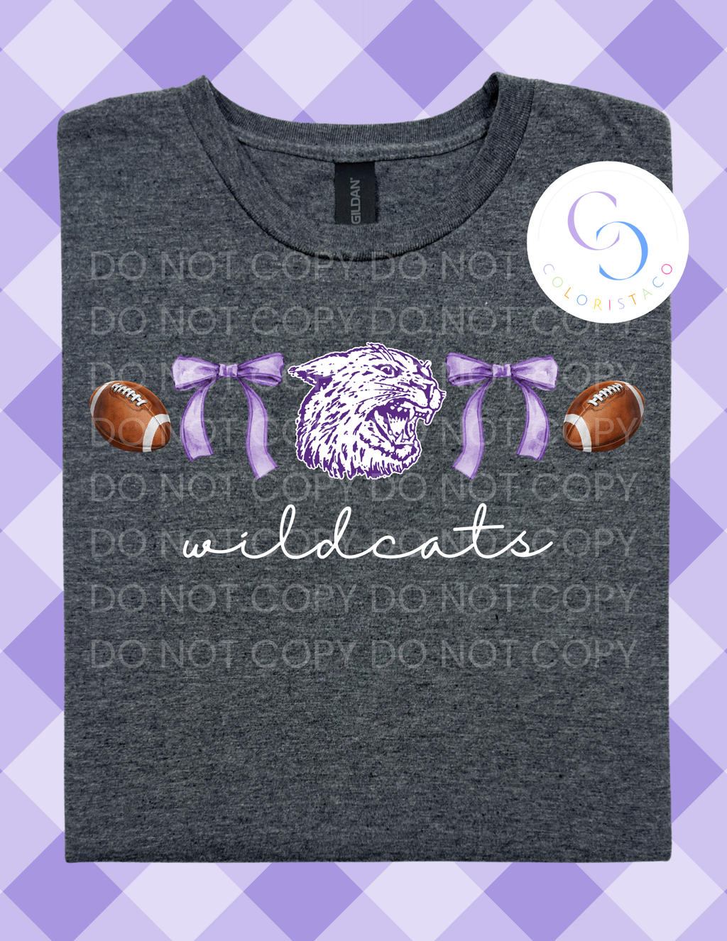 Wildcats Game Day- Ribbon Spirit Tee