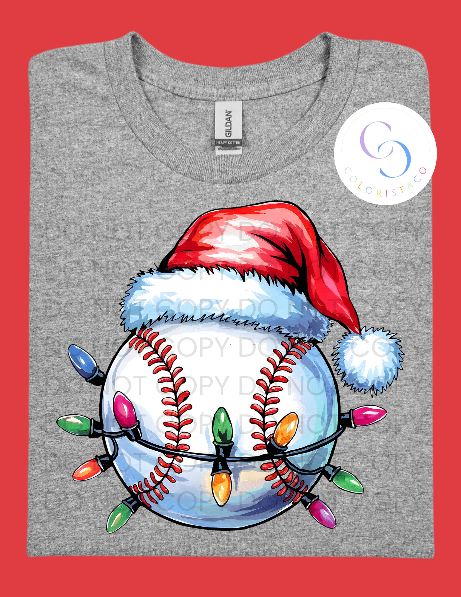 Red Santa Baseball Design
