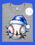 Blue Santa Baseball Design
