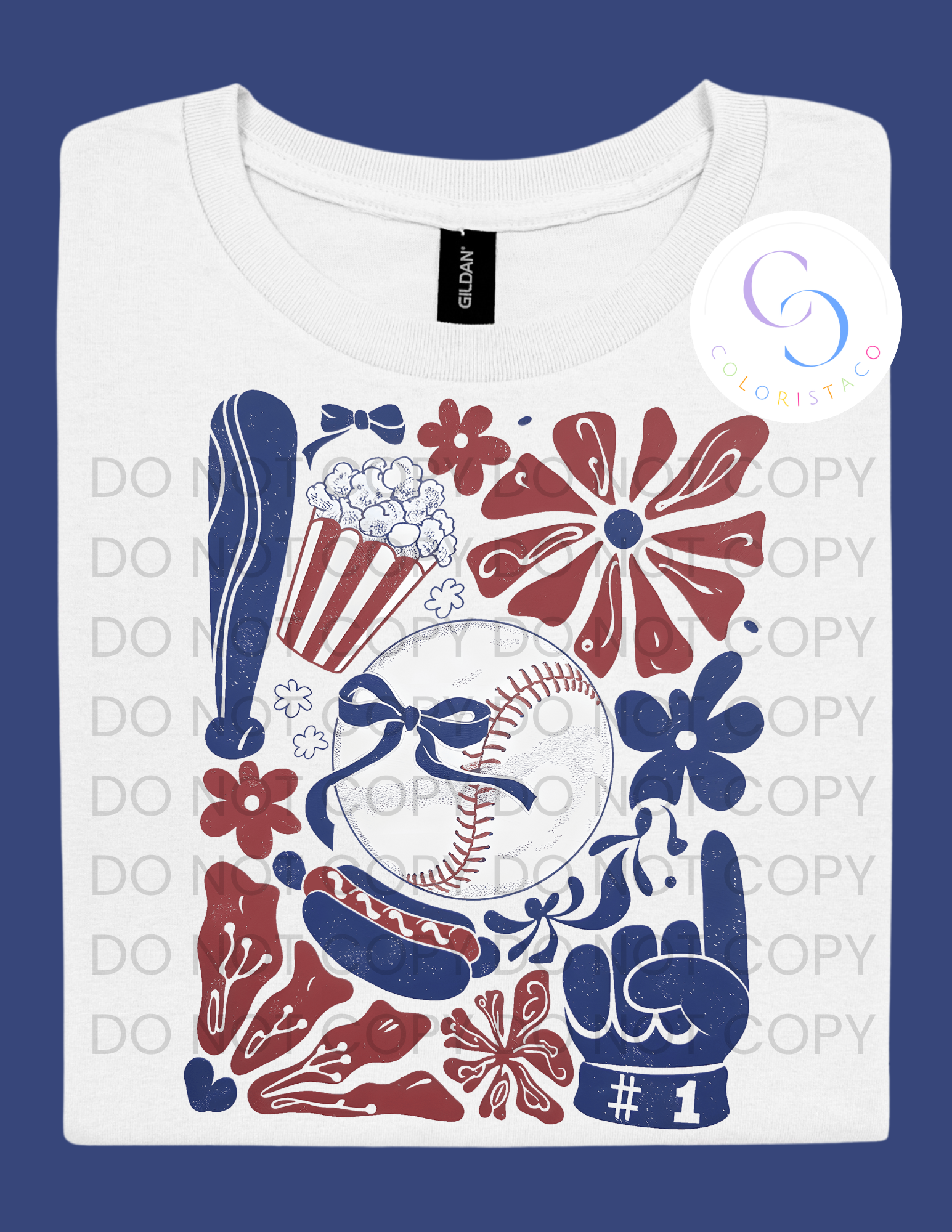 Floral Baseball Design