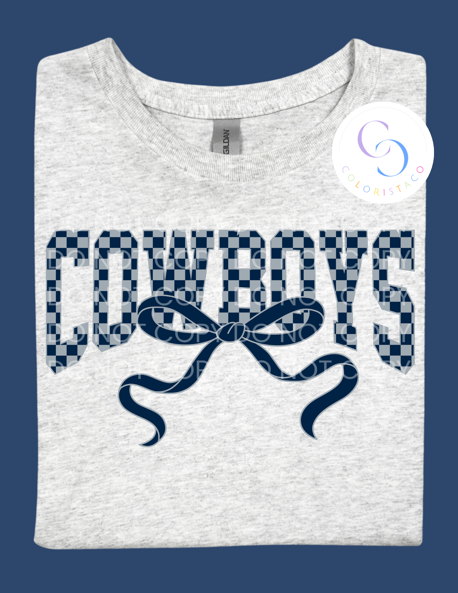 Checkered Bow Cowboys Design