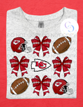 Red & White KC Bow Tee