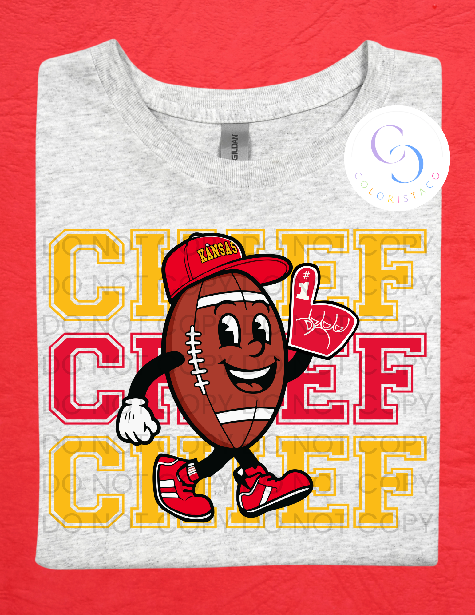 KC Football Face Tee