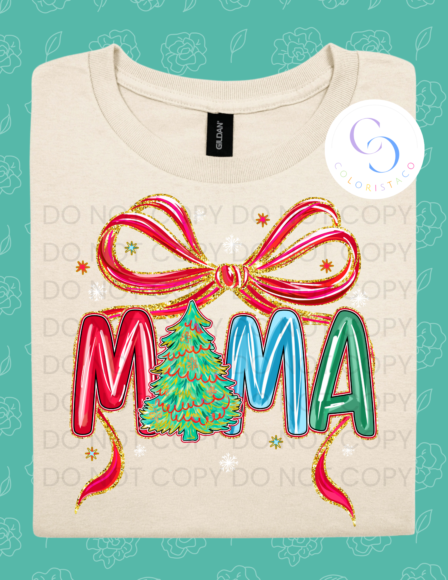 Mama Christmas Tree Tee