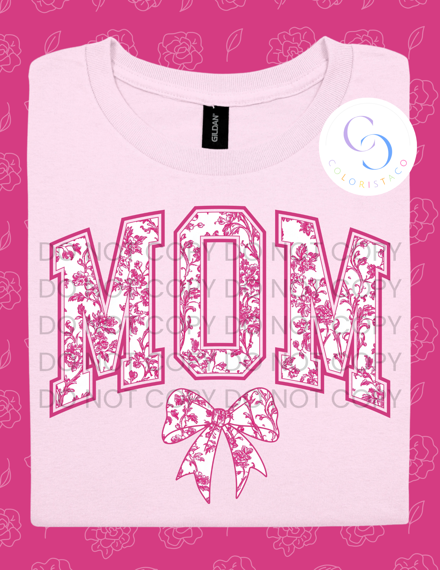 Pink Coquette Mama Bow Design