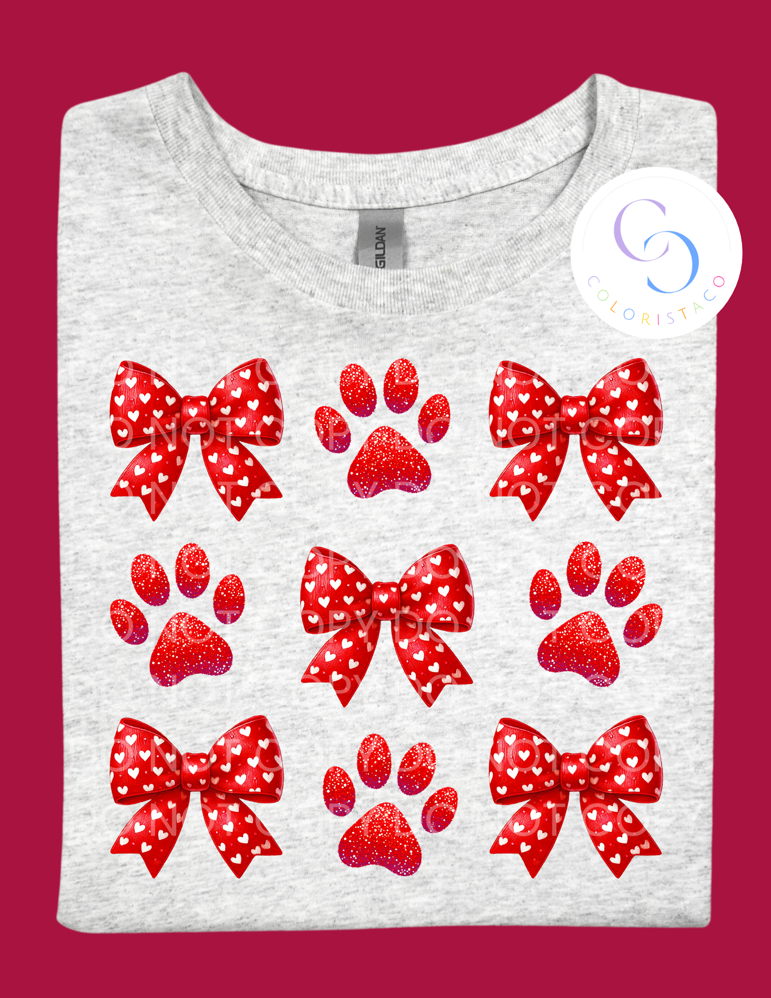 Valentine Paw Print Design