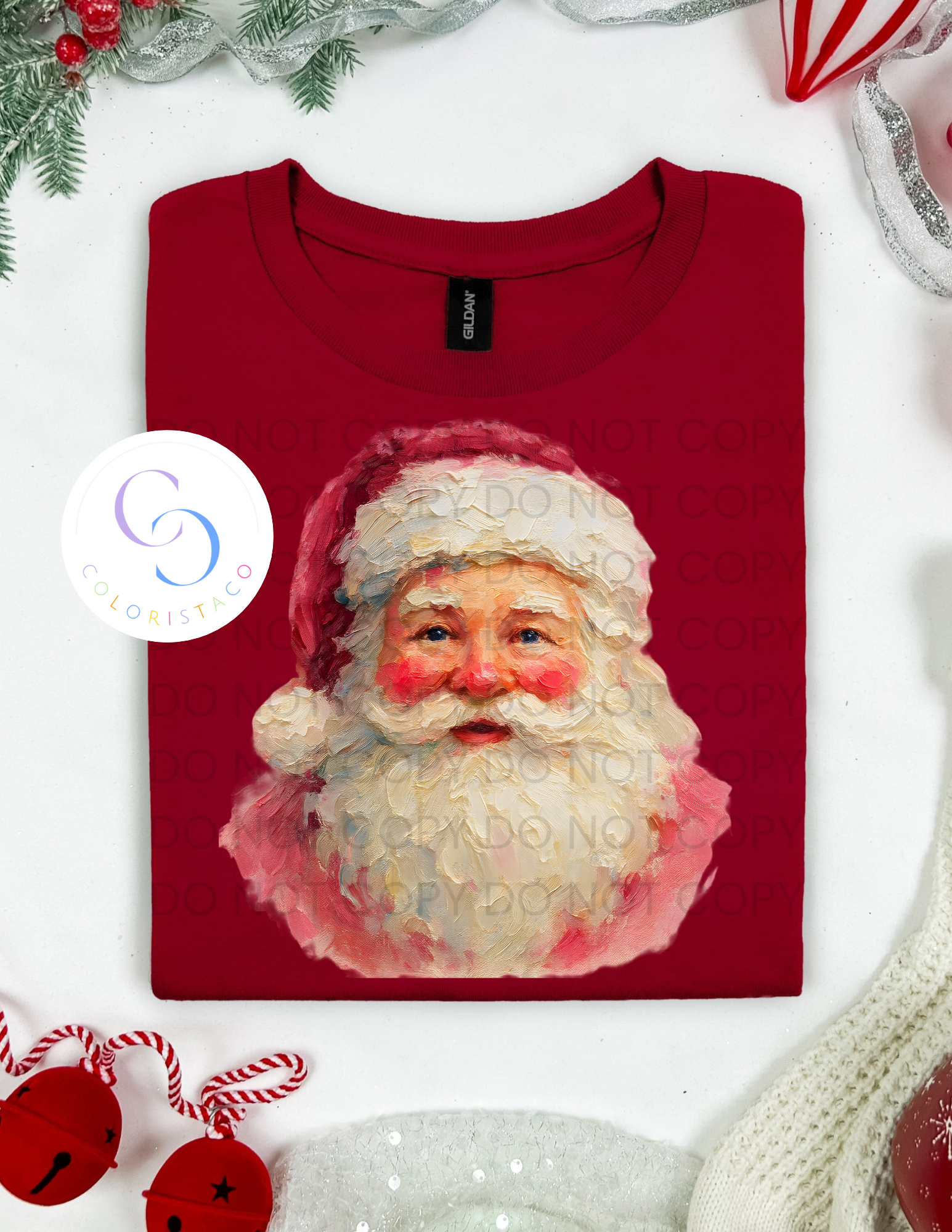 Pastel Painted Santa Design