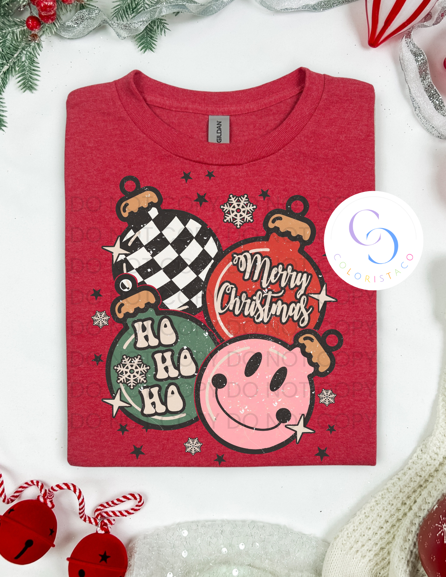 Festive Retro Ornament Design